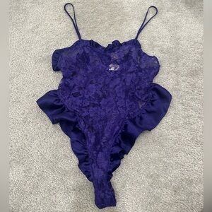 Victoria's Secret *Gold Label* Lingerie Bodysuit in Purple Size Small